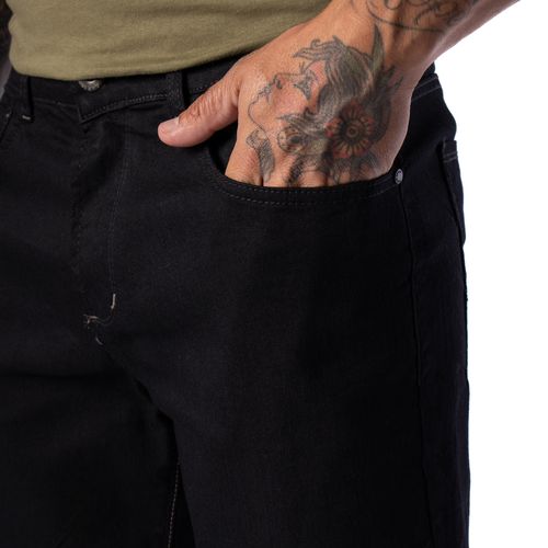 Bermuda Jeans Masculina Dixie Slim Preto