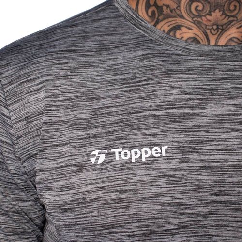 Camiseta Masculina Topper Treino Classic Preto/cinza