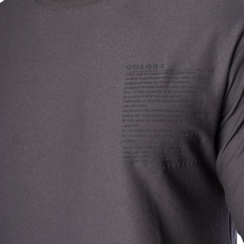 Camiseta Masculina Gangster Manga Curta Oversized Cinza