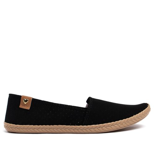 Sapatilha Feminina Moleca Nobuck com Furos Preto