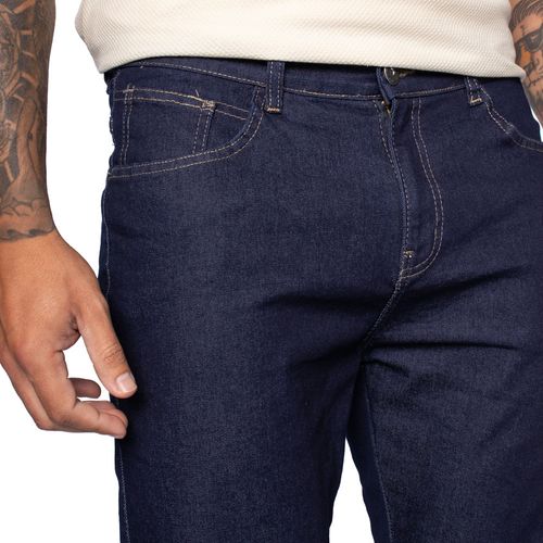 Calça Jeans Masculina Gangster Slim Lisa Azul Escuro