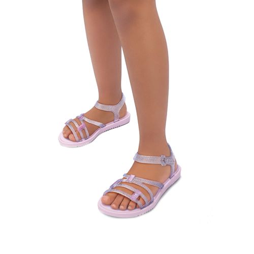 Sandália Infantil Grendene Barbie Unicórnio Rosa Claro