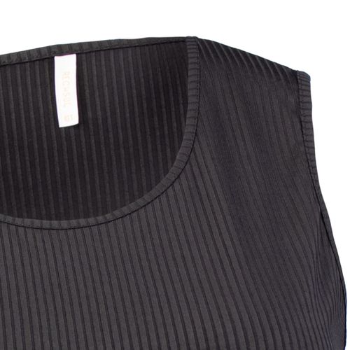 Regata Feminina Rechsul Plus Size Canelada Preta