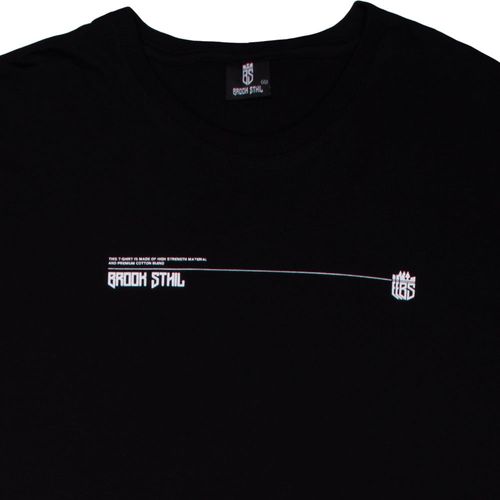 Camiseta Brook Sthil Masculina Over Surf Plus Size Básica Preta