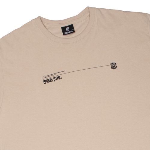 Camiseta Brook Sthil Masculina Over Surf Plus Size Básica Areia
