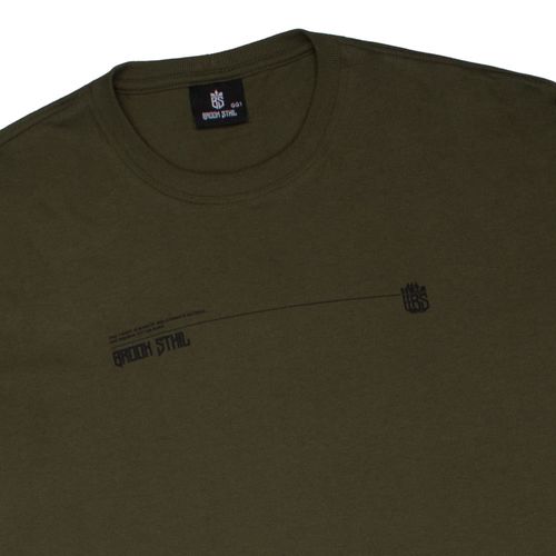 Camiseta Brook Sthil Masculina Over Surf Plus Size Básica Verde
