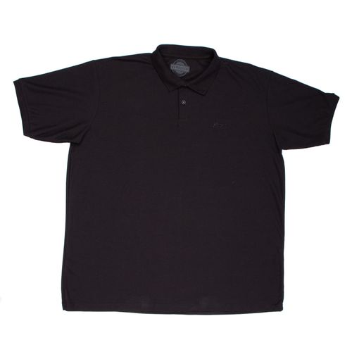 Camisa Polo Masculina Gangster Plus Size com Textura Preta