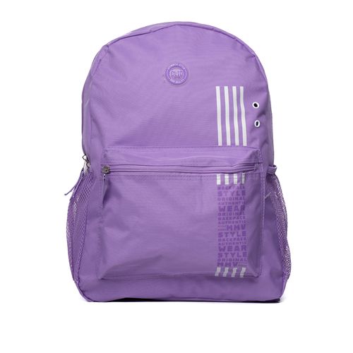 Mochila Unissex Clio Style Estampa Listras Lilás