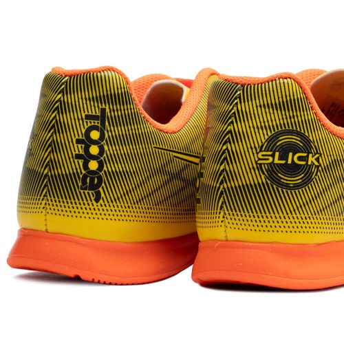 Chuteira Futsal Infantil Topper Strike IV Amarelo/laranja