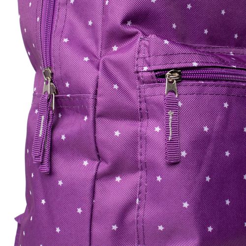 Mochila Unissex Clio Style Estrelas Roxo
