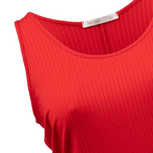Regata Feminina Rovitex Plus Size Canelada Vermelha