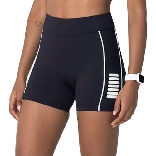 Bermuda Feminina Fila Seven Stripes Fit Texturizada Preto/branco
