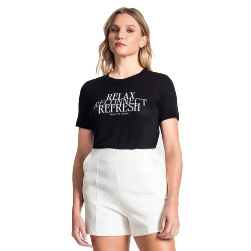 Camiseta Feminina Rovitex Endless Relax Preto