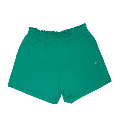 Short Feminino Rovitex Plus Size com Bolsos e Elástico Verde