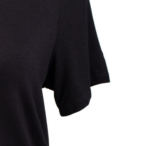 Camiseta Feminina Rovitex Plus Size Detalhe com Dobra na Gola Preta