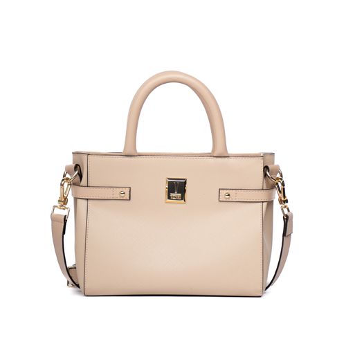 Bolsa Feminina Vizzano Napa Soft Strech Tote Pequena Bege