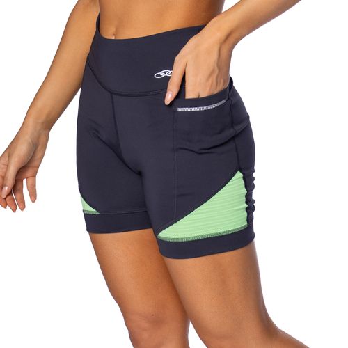 Short Feminino Olympikus Runner 5 Marinho/verde