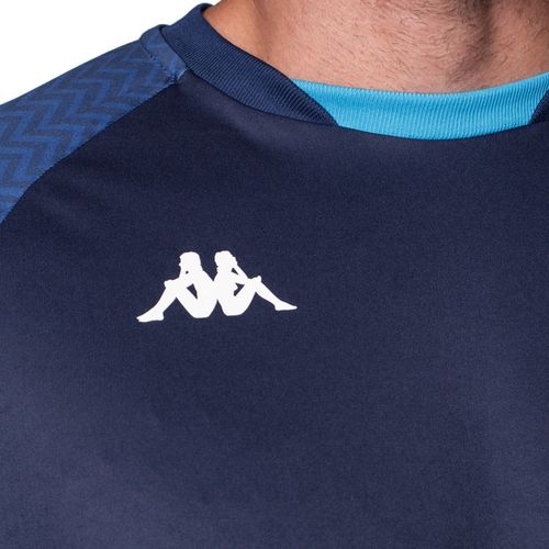 Camiseta Masculina Kappa Sammy Estampa nos Ombros Marinho/Azul
