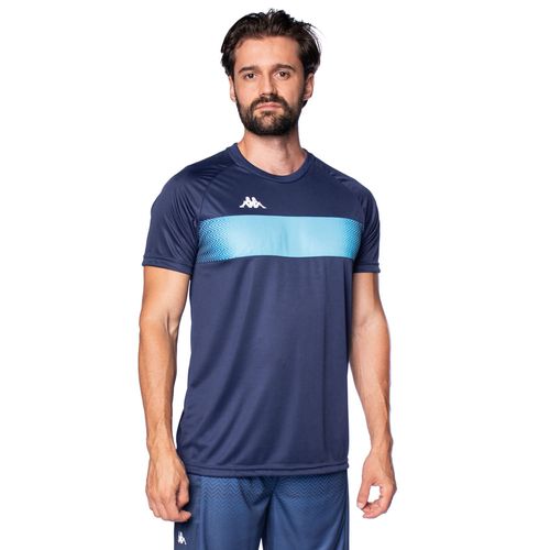 Camiseta Masculina Kappa Future com Listra Marinho/Azul