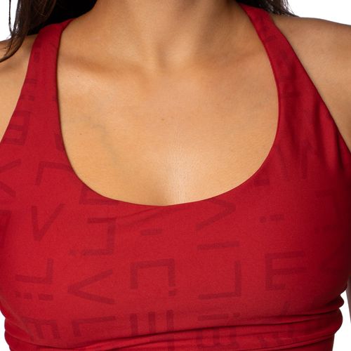 Top Feminino Live Icon Hydefit Adaptiv Heat Vermelho