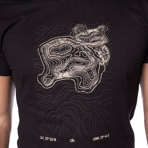 Camiseta Masculina Dixie Manga Curta com Estampa Preta