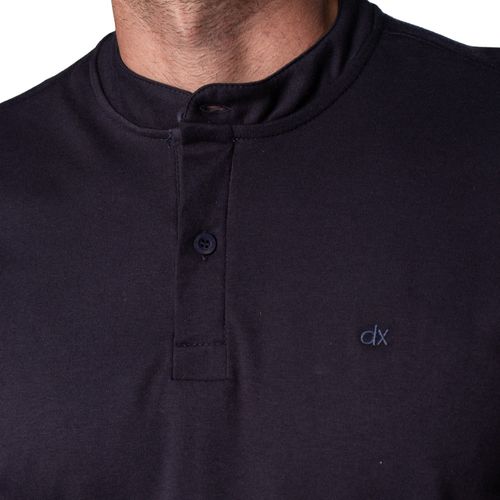 Camisa Polo Masculina Dixie Sem Gola Marinho