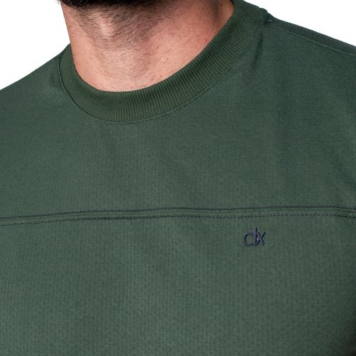 Camiseta Masculina Dixie Manga Curta com Textura Verde Escuro