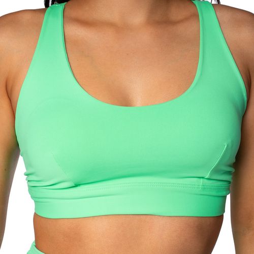 Top Feminino Estilo do Corpo com Alças Cruzadas Verde
