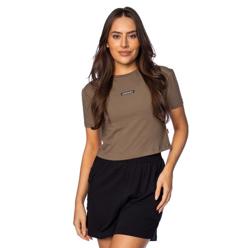 Blusa Feminina Baby Tee Mormaii Cropped Verde Escuro