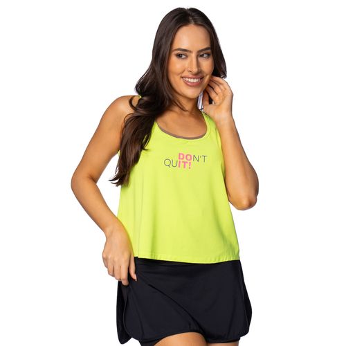 Regata Feminina Selene Esportiva de Malha com Estampa Verde