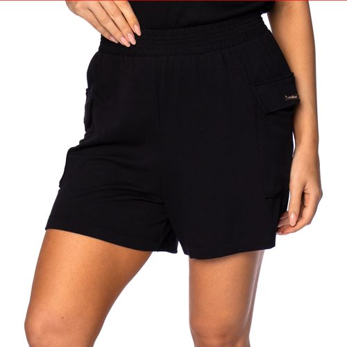 Short Feminino Rovitex com Bolsos e Elástico Preto