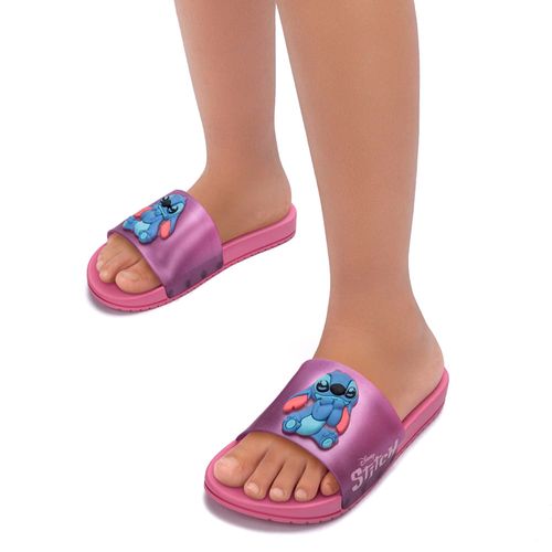 Chinelo Slide Infantil Grendene Disney Mania Stitch Rosa