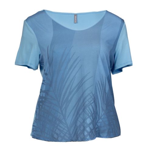 Blusa Feminina Cativa Plus Size Delicada e Estampada Azul
