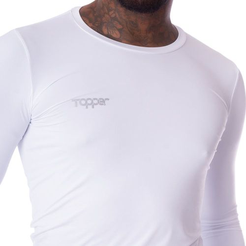 Camisa Térmica Unissex Topper Classic Manga Longa Branco