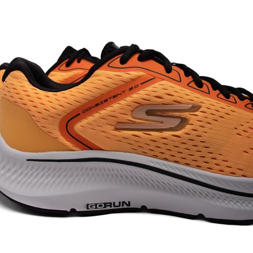 Tênis Masculino Skechers Go Run Consistent 2.0 Laranja Neon