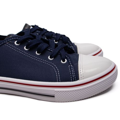 Tênis Feminino Moleca Sider em Lona Marinho/Branco