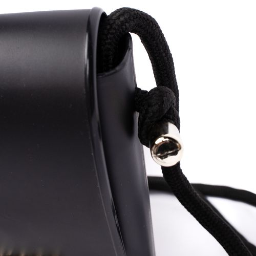 Bolsa Feminina Moleca Transversal Pequena com Cordão Preta