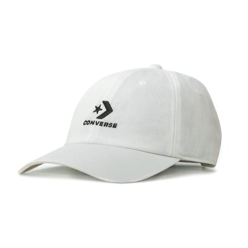 Boné Unissex Converse Lock com Logo Bordado Branco/Preto