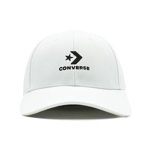 Boné Unissex Converse Lock com Logo Bordado Branco/Preto