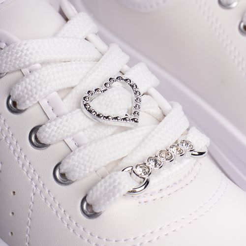 Tênis Infantil Molekinha com Charms Branco