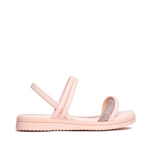 Sandália Infantil Pink Cats Flatform com Strass Nude