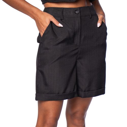 Short Feminino The Style Box Reto de Alfaiataria Preto