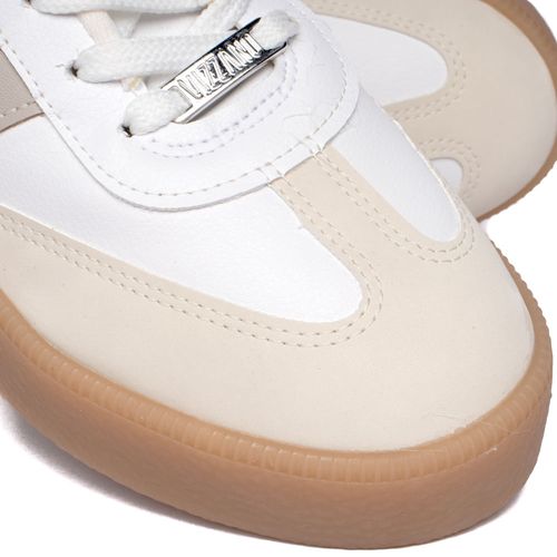 Tênis Feminino Vizzano em Napa com Recortes Branco/bege