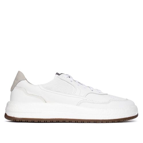 Sapatênis Masculino Democrata Drake Pulse em Couro Branco