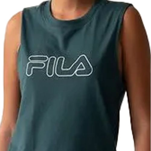 Regata Feminina Fila Basic Outline Verde Escuro
