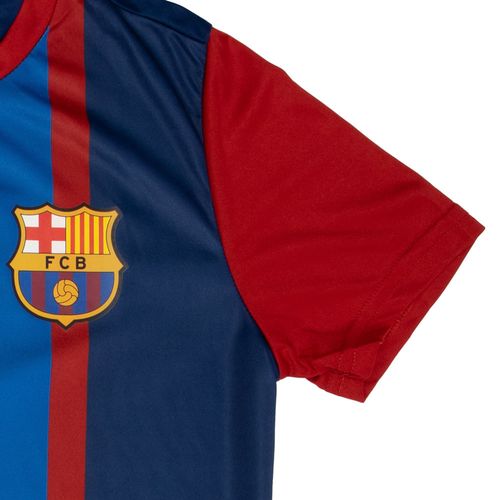 Camiseta Juvenil Balboa Barcelona Estampada Azul/vermelho
