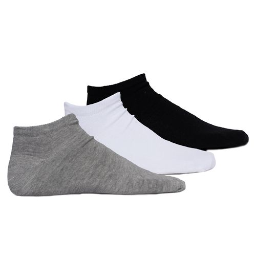 Kit com 3 Meias Unissex Selene Cano Médio Branco/preto