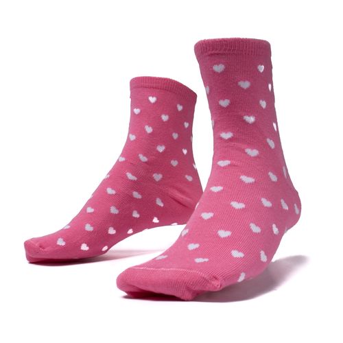 Kit com 3 Meias Feminina Selene Cano Médio Vermelho/rosa