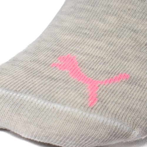 Meia Feminina Puma com 3 Pares Sapatilha Branco/lilás