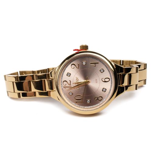 Relógio Feminino Condor Analógico COPC21JMI/K4J com Strass e Conjunto Dourado/Rose